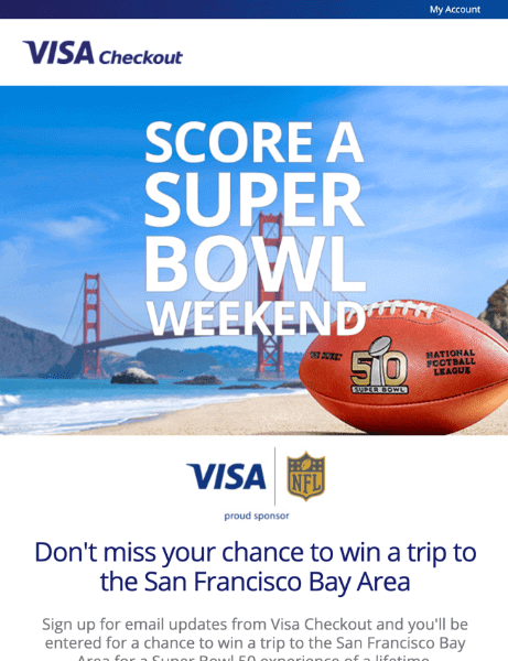 Visa 2020 NFL Sweepstakes