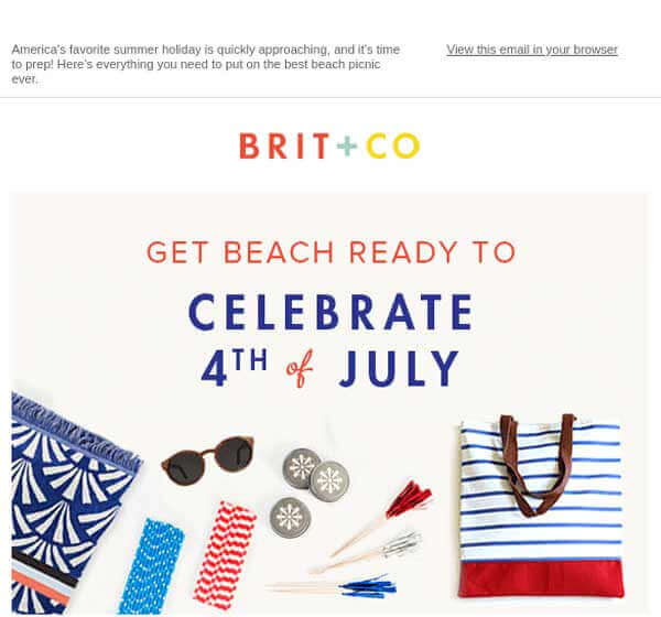 Celebrate 4th of July, holiday-themed email campaign